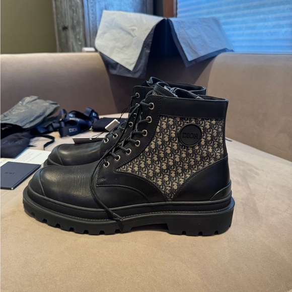 Dior Black/Beige Boots Men - Picture 1 of 6